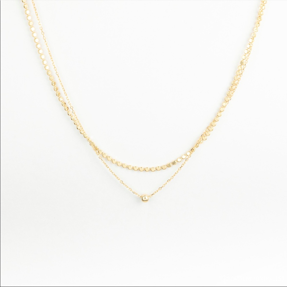 Double Layer Gold Chains Necklace - image 5